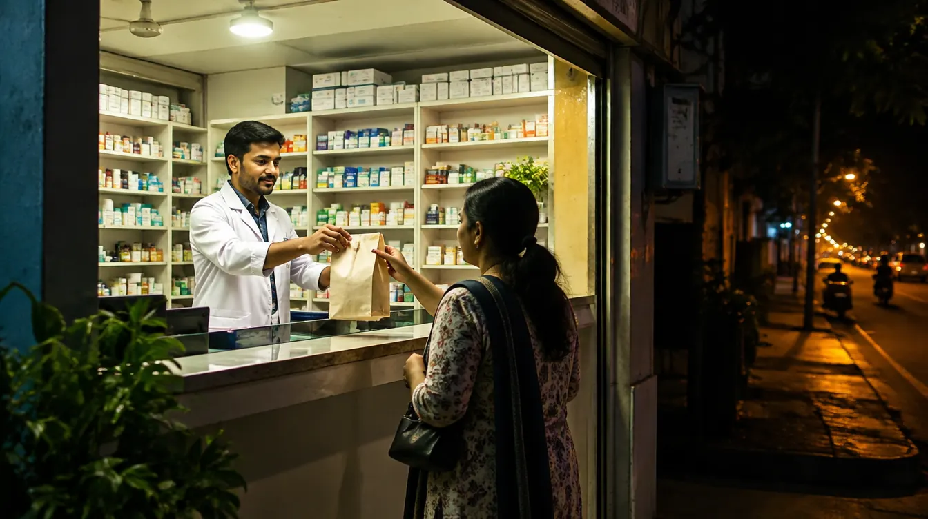24×7 pharmacy counter at MiracleHealth Hospital, Uttarahalli